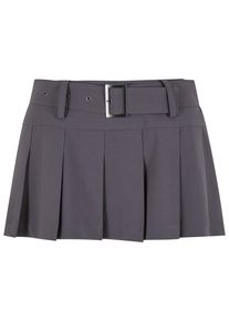Urban Classics Damen Sommerrock "Urban Classics Ladies Pleated Skirt", grau, Gr. M, unifarben, 50% Polyester, 50% Viskose, Röcke