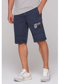 CAMP DAVID Herren Bermudas, blau, casual, Gr. XXL, unifarben, Web, Obermaterial: 100% Baumwolle, Hosen, mit großem Logo-Aufnäher