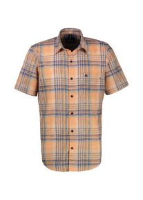 Lerros Herren Kurzarmhemd "Lerros Kariertes Herrenhemd in Großen Größen"pale papaya, Gr. XXXL, 60% Polyester, 40% Baumwolle, Hemden