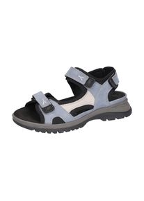 Waldläufer WALDLÄUFER Damen Trekkingsandale "H-Sora", Gr. 3,5, blau, Nubukleder, Textil, sportlich, Schuhe, Outdoorschuh, Sommerschuh, Keilabsatz, in bequemer