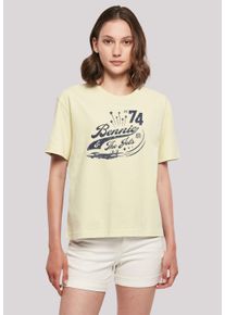 F4NT4STIC Damen T-Shirt "Elton John Bennie And The Jets", gelb, casual, Gr. XS, Obermaterial: 100% Baumwolle, Shirts, Musik, Band, Logo