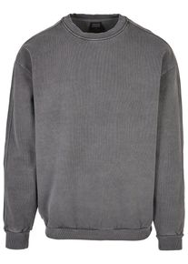 Urban Classics Herren Rundhalspullover "Urban Classics Herren Heavy Terry Garment Dye Crew", schwarz, casual, Gr. XL, unifarben, 100% Baumwolle,