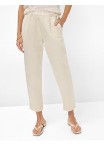 Brax Damen Culotte "Style MONA S", beige, Gr. 76, 60% Leinen, 40% Viskose, Hosen