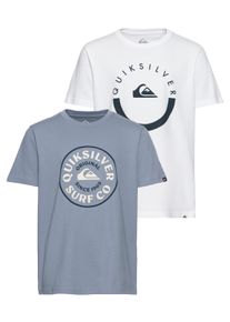 Quiksilver Kinder T-Shirt "SUNRISE AROUND SHORT SLEEVE TEE PACK YTH", blau, sportlich, Gr. 16, Single Jersey, Obermaterial: 100% Baumwolle, Shirts,