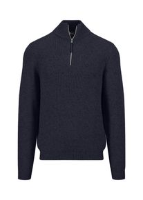 Fynch-Hatton Herren Troyer, blau, casual, Gr. S, meliert, unifarben, Strick, Obermaterial: 65% Wolle, 30% Polyamid, 5% Alpaka, Pullover, mit Wolle