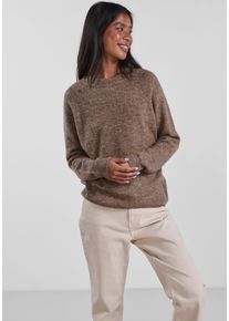 Pieces Damen Strickpullover "PCJULIANA LS O-NECK KNIT NOOS BC", beige, casual, Gr. S, unifarben, Strick, Obermaterial: 82% Polyester, 15% Polyacryl,