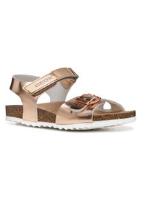 Geox Kinder Sandale "J ADRIEL GIRL", Gr. 27rosegoldfarben metallic, Synthetik, metallic, modisch, Schuhe, Mädchen Sandale, Sommerschuh mit Fußbett