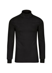 TRIGEMA Kinder Rollkragenshirt "TRIGEMA Langarm Ski- und Sport-Rollkragenpullover", schwarz, Basic, Gr. 140, 100% Baumwolle (Bio-Baumwolle kbA),