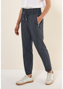 Cecil Damen Jogger Pantsvolcanic grau, casual, Gr. M, unifarben, Web, 98% Baumwolle, 2% Elasthan, Hosen, Middle Waist