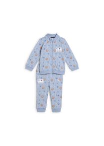Puma Kinder Sportanzug "BMW M Motorsport Langarm-Set mit Allover-Print Kinder"blau wash aop, Gr. 98, Obermaterial: 68% Baumwolle, 32% Polyester;