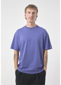 Cleptomanicx Herren T-Shirt "Ligull Oversize", blau, casual, Gr. L, bestickt, 100% Baumwolle, Shirts, in lockerem Schnitt