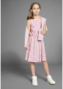 Kangaroos Mädchen Jerseykleid "Skaterkleid in schönen Allover-Muster", rosa, modisch, Gr. 176, bedruckt, geblümt, Jersey, Obermaterial: 95%