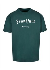 Merchcode Herren T-Shirt "Merchcode Herren Frankfurt X Heavy Oversize Tee-BY102", grün, casual, Gr. M, bedruckt, 100% Baumwolle, Shirts