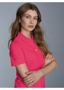 TRIGEMA Damen Poloshirt "TRIGEMA Poloshirt Slim Fit", orange, Basic, Gr. L, 100% Baumwolle, Shirts