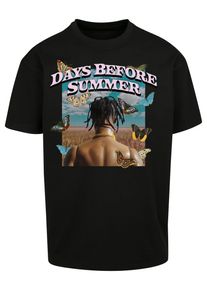 MisterTee Herren Kurzarmshirt "MisterTee Unisex Days Before Summer Oversize Tee", schwarz, casual, Gr. S, unifarben, 100% Baumwolle, Shirts