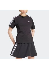Damen T-Shirt "3 STRIPE TEE", schwarz, sportlich, Gr. S, adidas originals, gestreift, Obermaterial: 94% Baumwolle, 6% Elasthan, Shirts, drei Streifen
