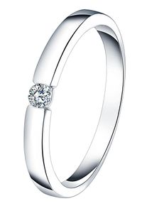 DOOSTI Fingerring "Schmuck Silber 925 Verlobung Trauring Ehering Partnerring", 48, Silber 925 (Sterlingsilber), 3mm, silber, Silber 925