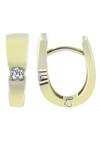 Adelia´s ADELIA ́S Damen Paar Creolen "Neuheit 2025 - Damen Creolen aus Gold 333 und Zirkonia", Damen, Gelbgold 333, gold, Gelbgold 333, Ohrringe