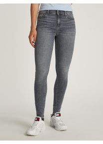 Tommy Jeans Damen Skinny-fit-Jeans "NORA MR SKNY", schwarz, casual, Gr. 26, unifarben, Denim/Jeans, Obermaterial: 92% Baumwolle, 6% Elastomultiester,