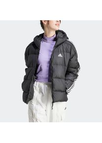 Damen Daunenjacke "W ESS M D HO J", schwarz, sportlich, Gr. XXL, adidas Sportswear, gestreift, Obermaterial: 100% Polyester. Füllung: 80% Entendaune,