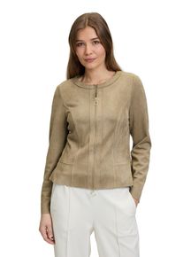 Betty Barclay Damen Jackenblazer "Betty Barclay Blazer-Jacke mit Reißverschluss", braun, modisch, Gr. 46, Obermaterial: 92% Polyester, 8% Elasthan.,