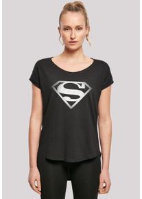 F4NT4STIC Damen T-Shirt "DC Comics Superman Spot Logo", schwarz, casual, Gr. S, Obermaterial: 100% Baumwolle, Shirts, Print