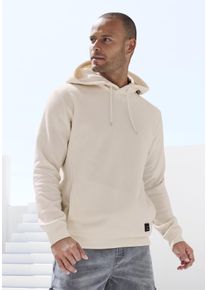John Devin Herren Hoodie, beige, casual, Gr. S, unifarben, angeraute Sweatware, Obermaterial: 60% Baumwolle, 40% Polyester, Sweatshirts, Langarm,