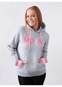 Zwillingsherz Damen Hoodie ""Rahel"", grau, modisch, Gr. XXL, Sweatware, Obermaterial: 50% Baumwolle, 50% Polyester, Sweatshirts, Mit