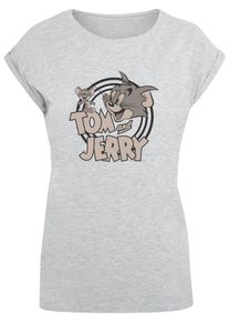ABSOLUTE CULT Herren T-Shirt "ABSOLUTE CULT Damen Ladies Tom and Jerry - Circle T-Shirt", grau, casual, Gr. S, bedruckt, 100% Baumwolle, Shirts