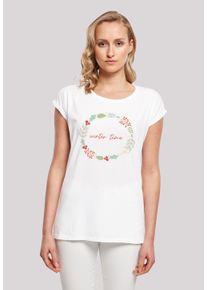 F4NT4STIC Damen T-Shirt "Winter Time", weiß, casual, Gr. XXL, Obermaterial: 100% Baumwolle, Shirts, Print