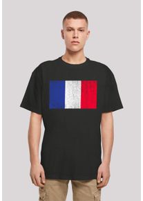 F4NT4STIC Herren T-Shirt "France Frankreich Flagge distressed", schwarz, casual, Gr. M, Obermaterial: 100% Baumwolle, Shirts, Print