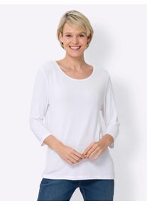 Classic Basics Damen 3/4-Arm-Shirt "3/4-Arm-Shirt", beige, Gr. 42, unifarben, 95% Viskose, 5% Elasthan, Shirts