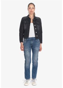 Damen Bequeme Jeans, blau, casual, Gr. 30, Le Temps Des Cerises, 89% Baumwolle, 11% Elasthan, Jeans, in lockerem Regular-Schnitt