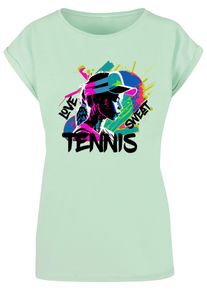 Merchcode Herren T-Shirt "Merchcode Damen Ladies Tennis Love, Sweat - T-Shirt", grün, casual, Gr. 4XL, bedruckt, 100% Baumwolle, Shirts