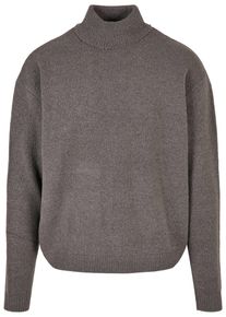 Urban Classics Herren Rundhalspullover "Urban Classics Herren Oversized Roll Neck Sweater", grau, casual, Gr. L, unifarben, 85% Polyacryl, 13%