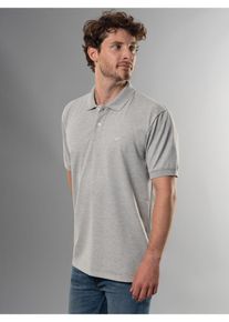 TRIGEMA Herren Poloshirt "TRIGEMA Poloshirt DELUXE Piqué", grau, Basic, Gr. M, 100% Baumwolle, Shirts