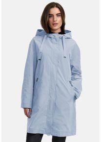 Manisa Damen Kurzmantel, blau, casual, Gr. 44, unifarben, Obermaterial: 100% Polyester. Futter: 100% Polyester, Mäntel, mit Kapuze