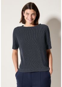Cecil Damen T-Shirt, blau, casual, Gr. XXL, gestreift, Stoff, 60% Polyester, 36% Viskose, 4% Elasthan, Shirts, aus softem Materialmix