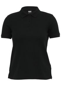 Urban Classics Damen Poloshirt "Urban Classics Ladies Polo Shirt", schwarz, klassisch, Gr. S, unifarben, 100% Baumwolle, Shirts