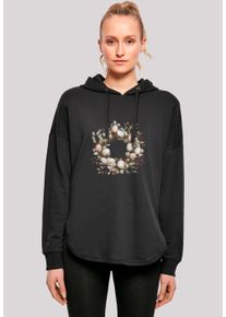 F4NT4STIC Damen Kapuzenpullover "Osterkranz Eierkranz Blumenring", schwarz, casual, Gr. L, Obermaterial: 100% Baumwolle, Pullover, Premium Qualität
