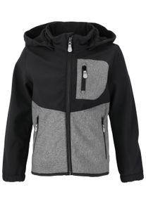 ZIGZAG Kinder Softshelljacke "Tarzan", schwarz, casual, Gr. 140, mehrfarbig, 100% Polyester, Jacken, mit getapten Nähten