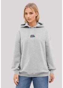 F4NT4STIC Damen Kapuzenpullover "Pizza Is My Valentine bestickt", grau, casual, Gr. S, Obermaterial: 80% Baumwolle, 20% Polyester, Pullover,