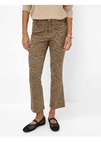 Brax Damen Röhrenjeans "Style SHAKIRA S", beige, Gr. 19, 97% Baumwolle, 3% Elasthan, Jeans