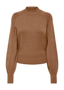 Only Damen Stehkragenpullover "ONLFRIDA LIFE LS HIGHNECK CC KNT", braun, modisch, Gr. M, unifarben, Strick, Obermaterial: 50% Viskose, 28% Polyester,
