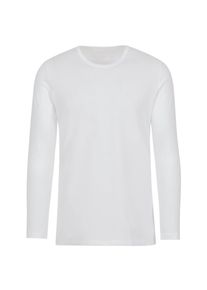 TRIGEMA Kinder Longsleeve "TRIGEMA Langarmshirt", weiß, Basic, Gr. 140, 95% Baumwolle, 5% Elastan, Shirts
