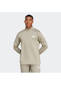 Herren Rollkragenpullover "CAMO 1/4 ZIP", grün, sportlich, Gr. L, adidas Performance, Obermaterial: 100% Polyester, Pullover