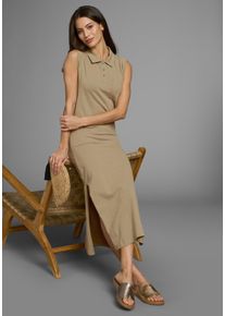 Laura Scott Damen Polokleid, grün, Basic, Gr. 36, unifarben, Piquu00e9, Obermaterial: 95% Baumwolle, 5% Elasthan, Kleider, in weicher Piqué-Qualität