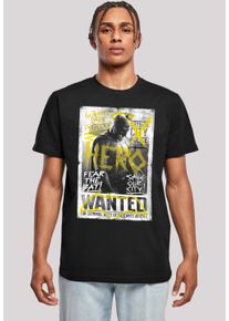 F4NT4STIC Herren T-Shirt "DC Comics Batman vs Superman Wanted Poster", schwarz, casual, Gr. XL, Obermaterial: 100% Baumwolle, Shirts, Herren,Premium