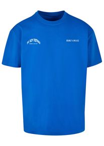 Merchcode Herren T-Shirt "Merchcode Herren Barely Awake Heavy Oversize Tee", blau, casual, Gr. XL, bedruckt, 100% Baumwolle, Shirts