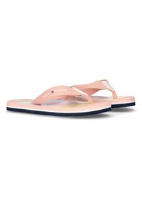 Tommy Hilfiger Kinder Zehentrenner, Gr. 30, rosa, Polyester, colorblocking, casual, Schuhe, Pool Slides, Pantolette, Sandale mit Textilbandage